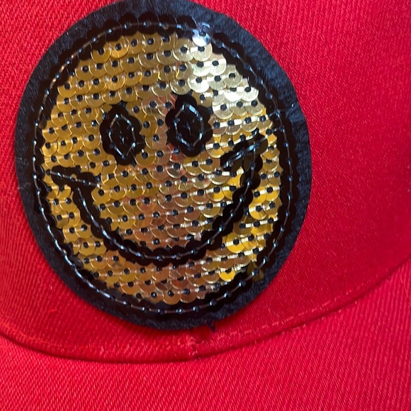 #46 Red Smile Emoji Baseball Cap 😀 - Picture 4 of 14